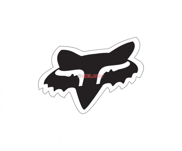 FOX Aufkleber: Head 10 cm, schwarz