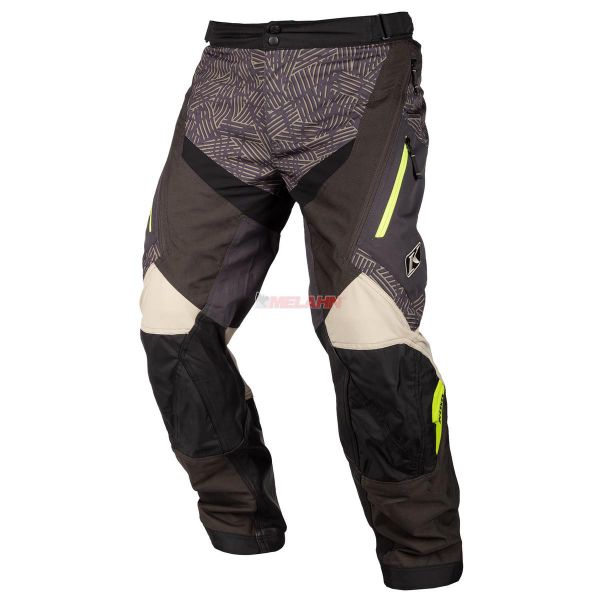 KLIM Hose: Dakar, Over-The-Boot, schwarz/sand/lime