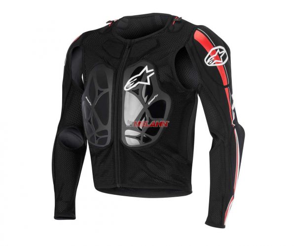 ALPINESTARS Protektorenjacke: Bionic Pro, schwarz/rot