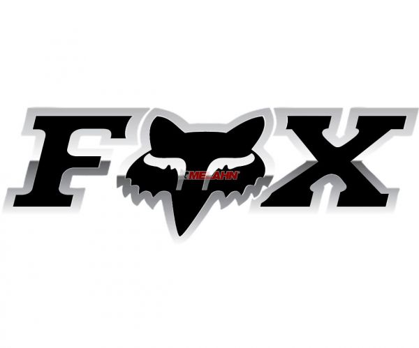 FOX Aufkleber: Corporate 18 cm, chrom