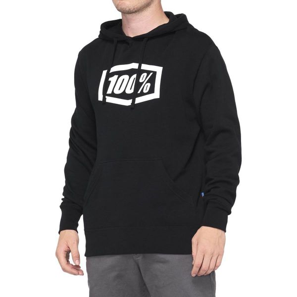 100% Hoody: Icon, schwarz