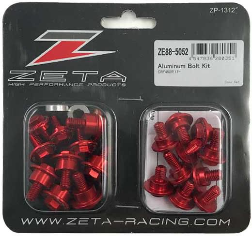 ZETA Aluminium-Schrauben Plastikteile (22 Stück) Honda CRF 250 18-21 / 450 17-20, rot