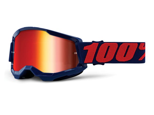 100% Brille: Strata 2 Masego, blau/orange, rot-verspiegelt