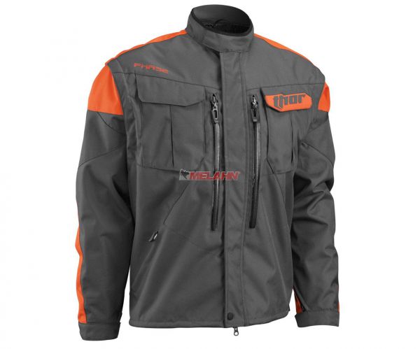 THOR Jacke: Phase, grau/orange