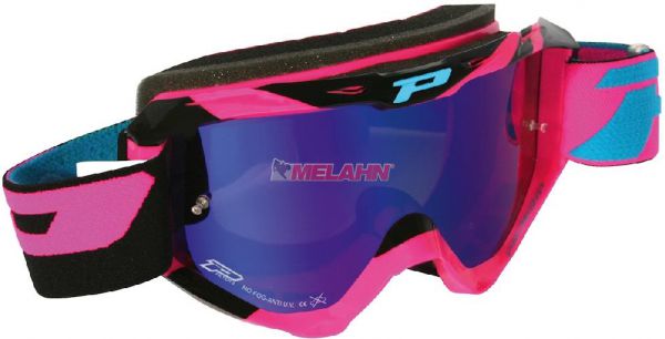 PROGRIP Brille: 3450 Fluo Multilayered, verspiegelt, pink