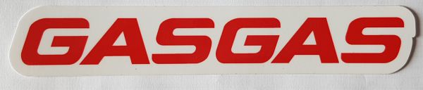 DCOR Sponsor Aufkleber: GasGas 15x2,6cm, rot/weiß