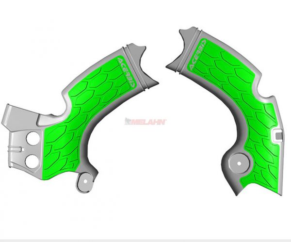 ACERBIS Rahmenschützer (Paar): X-Grip, grau/grün, KXF 250 17-