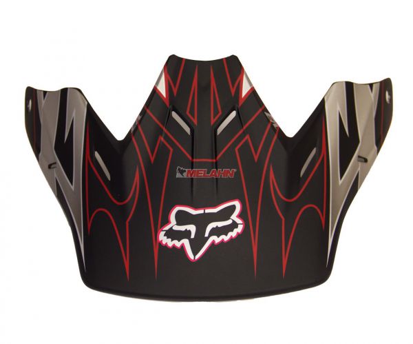 FOX Helmschirm: Visor V3 Octane, schwarz-matt