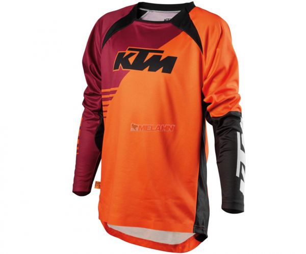 KTM Kids Jersey: Gravity, orange/burgund/schwarz, Gr. S