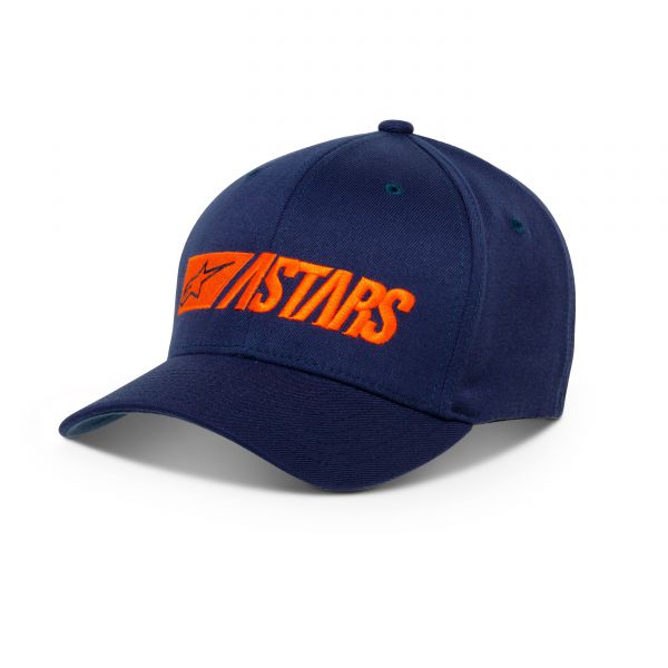 ALPINESTARS Flexfit Cap: Reblaze, navy/orange