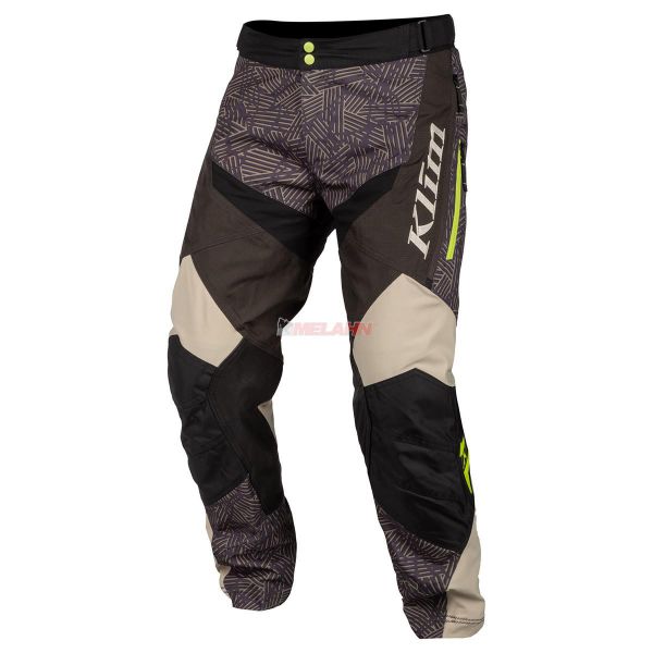 KLIM Hose: Dakar, schwarz/sand/lime