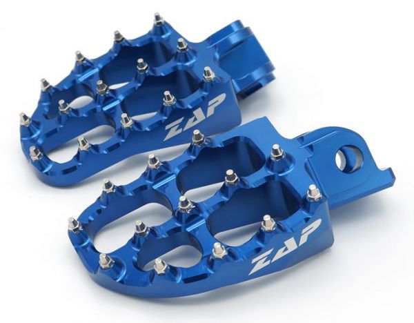 ZAP E-Peg Aluminium-Fußrasten (Paar) für KTM 690 08- / HVA 701 16-, blau