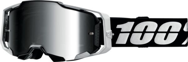 100% Brille: Armega RENEN S2 Limited Edition, schwarz/weiß silber verspiegelt