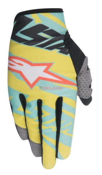 ALPINESTARS Handschuh: Techstar Eli Tomac Limited Edition, schwarz/gelb/türkis