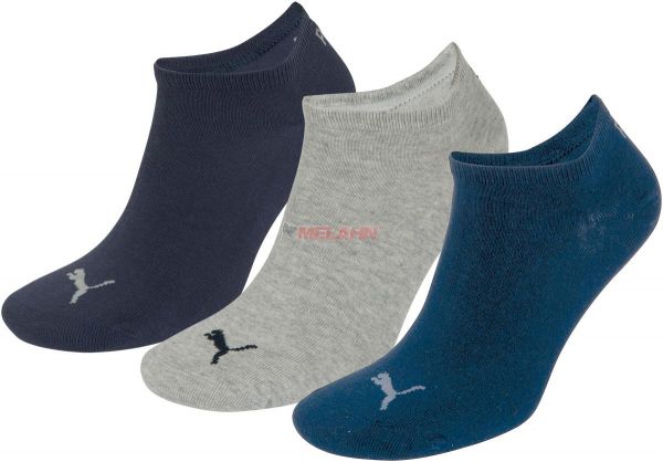 PUMA Socke (3er Pack): Unisex Invisible Sneakers, navy/grau/blau