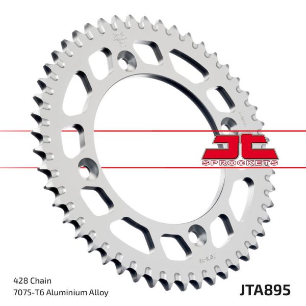 JT Aluminium-Schlammkettenrad für KTM 85 SX 04-, silber, 49 Zähne