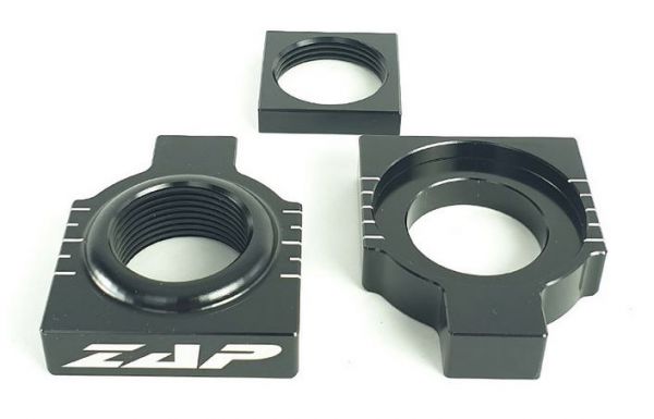 ZAP Aluminium-Achsblöcke (Paar) für KTM SX 13- (25mm), schwarz
