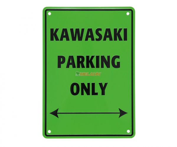 MT Metallschild: Kawasaki Parking Only