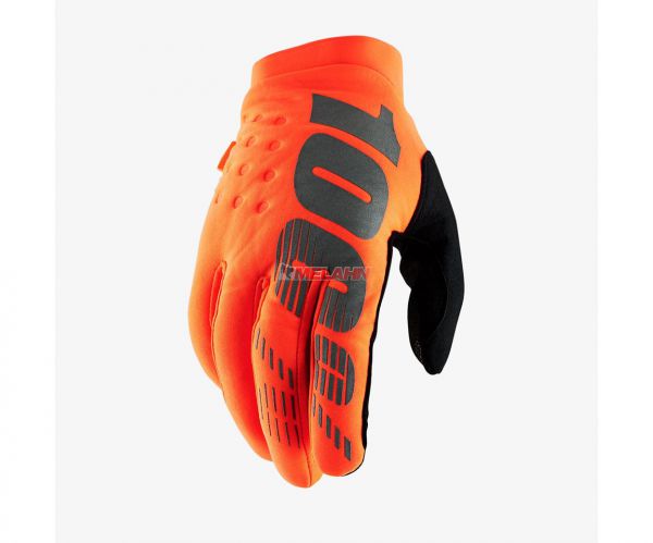 100% Handschuh: Brisker, Neopren, orange/black