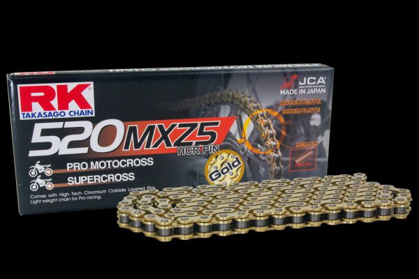 RK Kette 520 MXZ5 mit Clipschloss 120 Glieder, gold