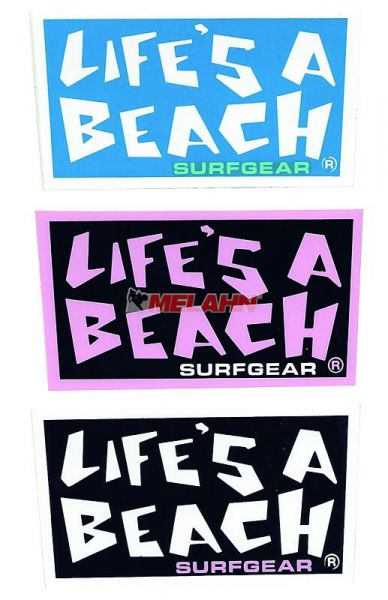 LIFES A BEACH Aufkleber Logo, 7,5x4cm
