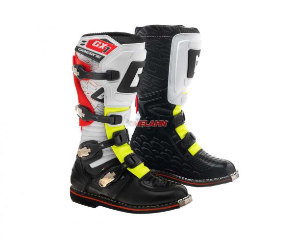 GAERNE Stiefel: GX-1, schwarz/rot/gelb