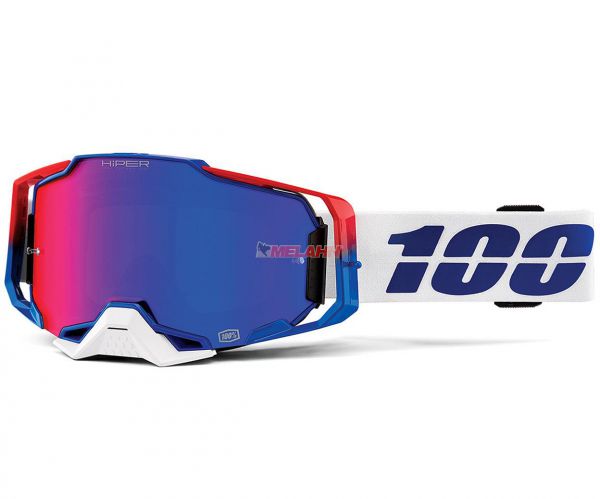 100% Brille: Armega Hyper Genesis, weiß/blau/rot