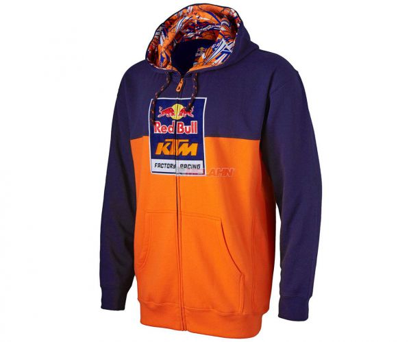 KTM RED BULL Zip-Hoody: KTM Racing Team, navy/orange