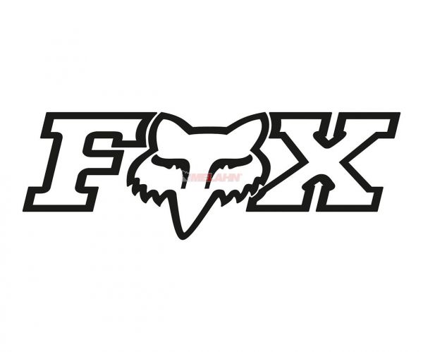 FOX TDC-Aufkleber: F-Head-X 25,5x9cm, schwarz