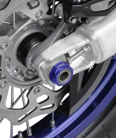 ZETA Aluminium-Achsmutter hinten für CR/CRF 00- / KX/KXF 03- / RMZ 05- / YZF 09-, blau