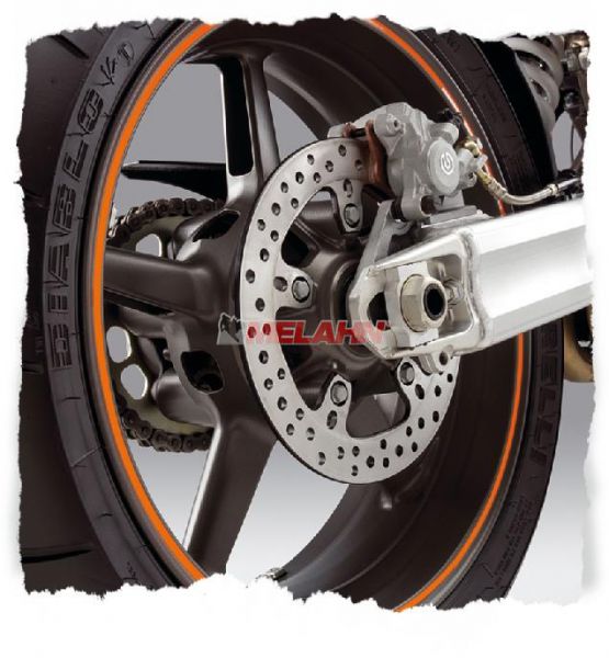 KTM Felgenringaufkleber 17 Zoll, orange
