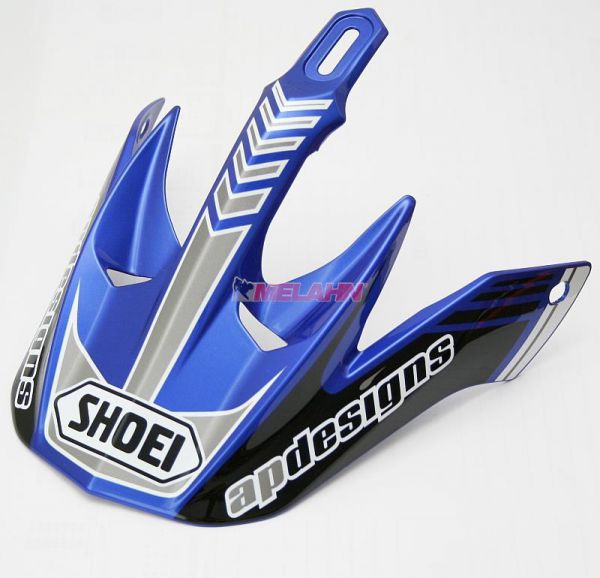 SHOEI V-Moto Helmschirm Visor: Preston 2, schwarz/blau