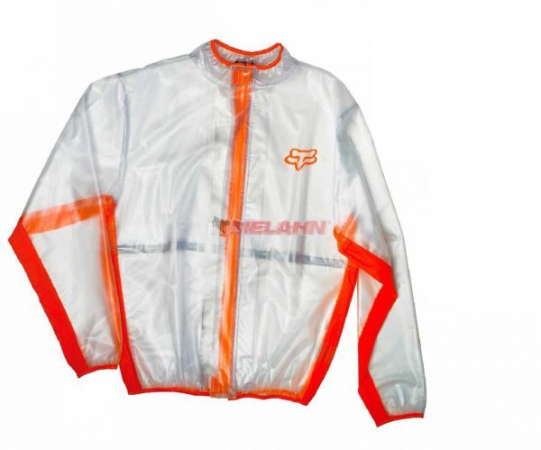 FOX Regenjacke: Fluid, klar/orange