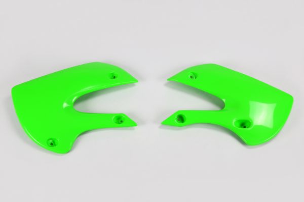 UFO Spoiler (Paar) Kühlerverkleidung für KAWASAKI KX 65 2000- / KLX 110 2001-2009, neongrün