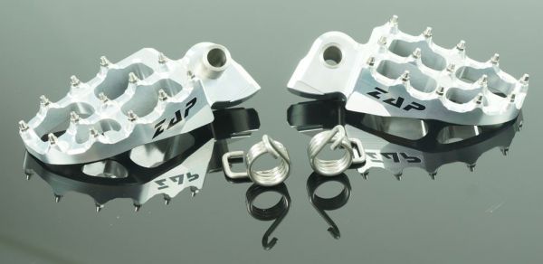 ZAP E-Peg Aluminium-Fußrasten (Paar) für KTM, HVA, HUSABERG, silber
