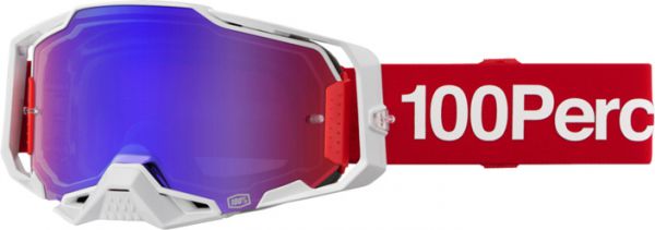 100% Brille: Armega Corbin, weiß/rot blau/rot verspiegelt