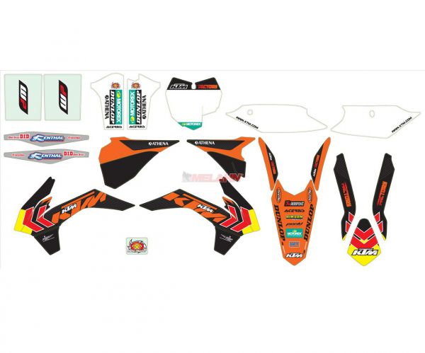 KTM Graphic-Kit: Gravity gelb/orange, SX 13-15