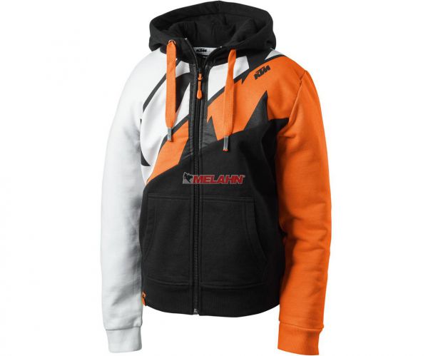 KTM Kids Zip-Hoody: Radical Sliced, schwarz/weiß/orange