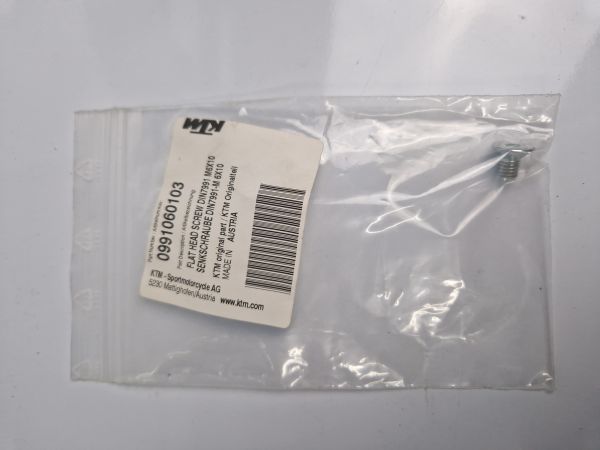 KTM Senkschraube DIN7991 M6x10, silber
