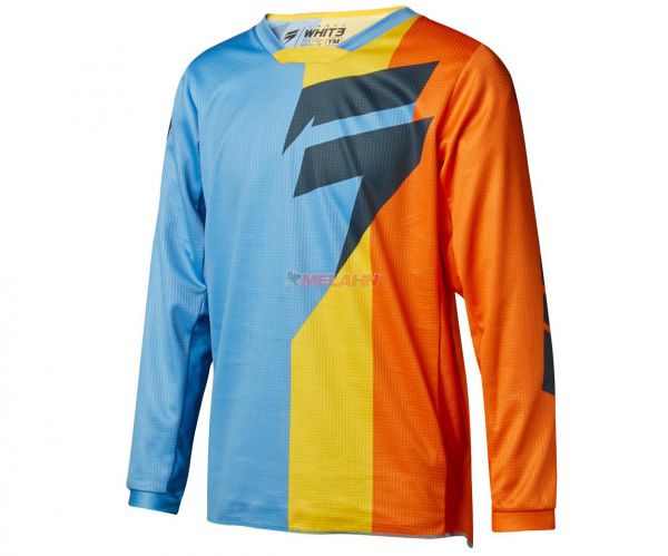 SHIFT Youth Jersey: Whit3 Tarmac, orange/blau, 2. Wahl