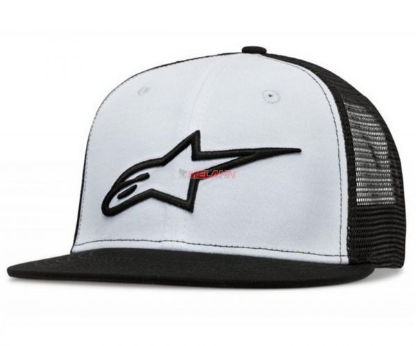 ALPINESTARS Cap: Trucker Cap Corp, weiß/schwarz