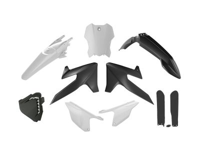 R-TECH Plastik-Kit für Triumph TF 250/450 2024-, 7-teilig, OEM (schwarz/weiß)