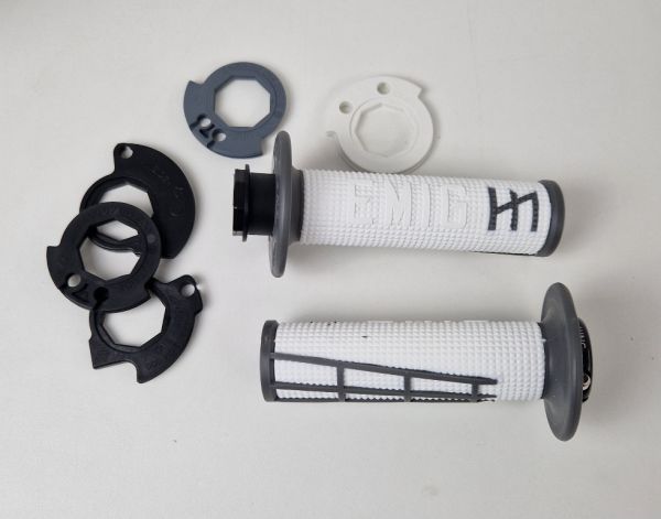 KTM/ODI/EMIG Griff (Paar): Lock-On, 125-500 SX 2023- / EXC 2024-, weiß