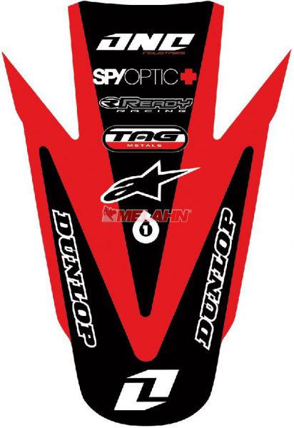 ONE Kotflügelaufkleber hinten CRF 150 07-