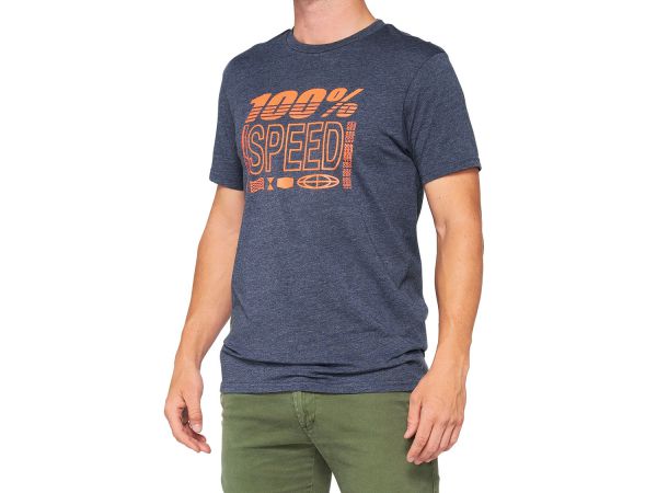 100% T-Shirt: Trademark, navy heather