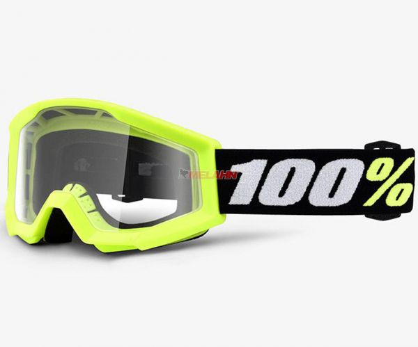 100% Kids-Brille: Strata Mini, neon-gelb