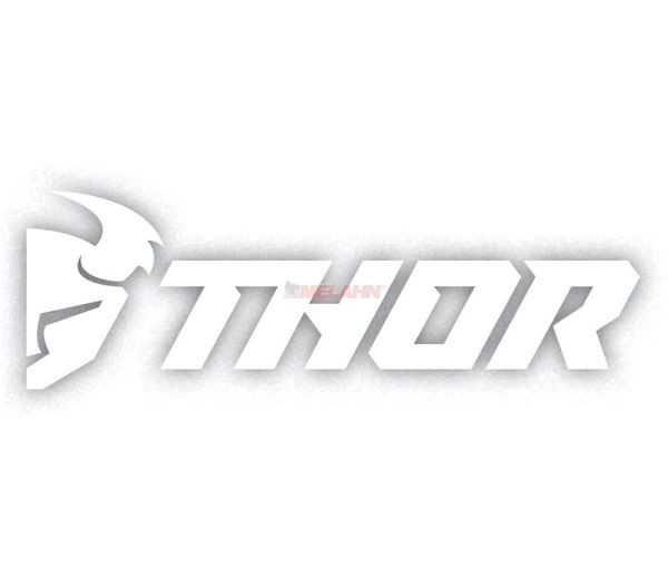 THOR TDC-Aufkleber: Logo, weiß, 23x7,6cm