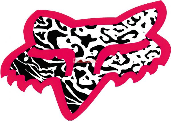 FOX Aufkleber: Head Marz 10x6cm, pink
