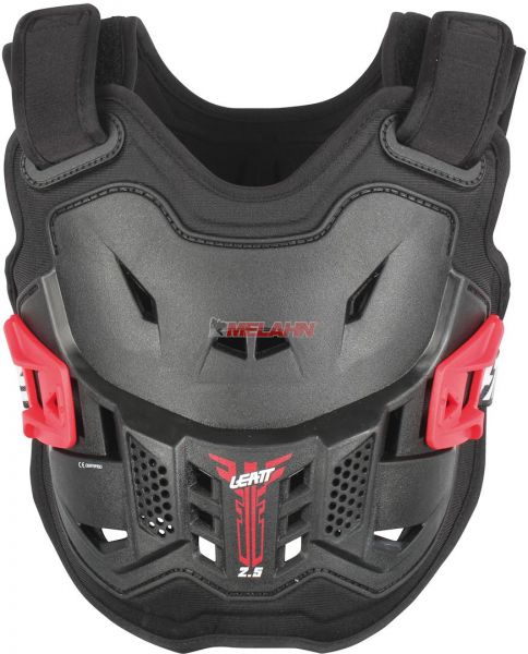LEATT Kids Brustpanzer: 2.5 Kids/Peewee, schwarz/rot