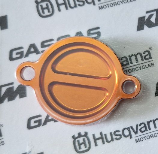 KTM SXS Aluminium-Ölfilterdeckel SX-F, orange